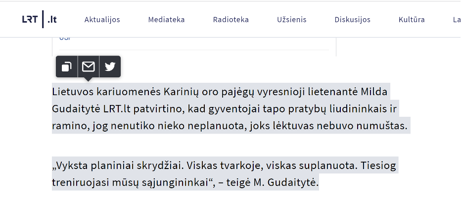 立陶宛国家广播电视台报道截图。