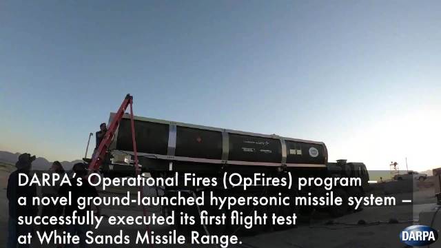 实拍：美国作战火力 (OpFires)高超音速武器首次试射成功|高超音速武器|美国|导弹|战争|MRP_新浪新闻