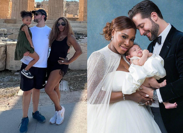 41岁小威度假,白人丈夫抱女儿!