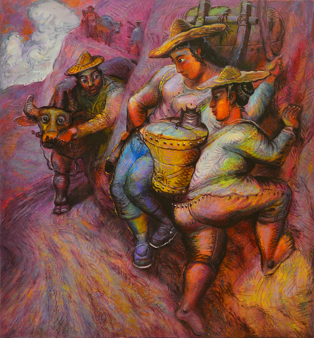 《让路》，布面油画，200 × 185 cm，2011。当代唐人艺术中心供图