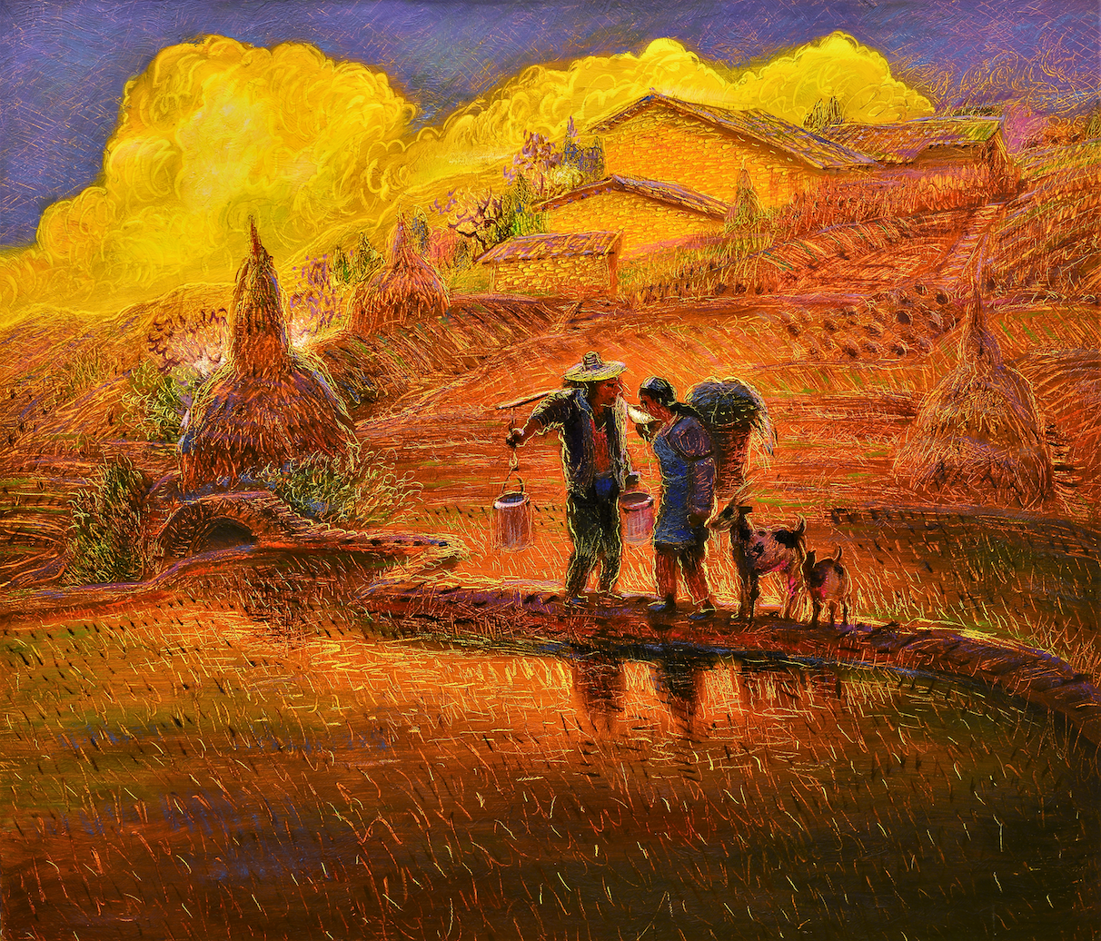 《巴山情》，布面油画，130 × 150 cm，1999。当代唐人艺术中心供图