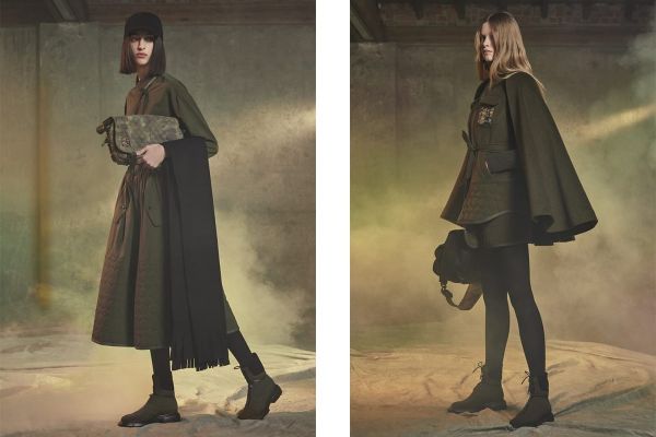 模特展示安普里奥·阿玛尼品牌2021年秋冬可持续胶囊系列女装中的一款(资料图片)
