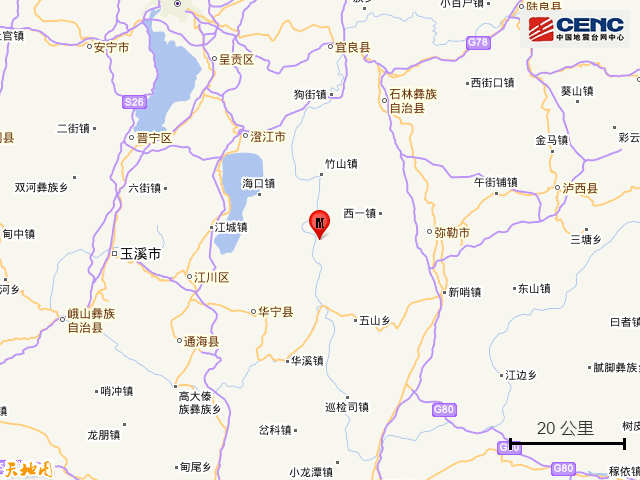 云南红河州弥勒市发生32级地震