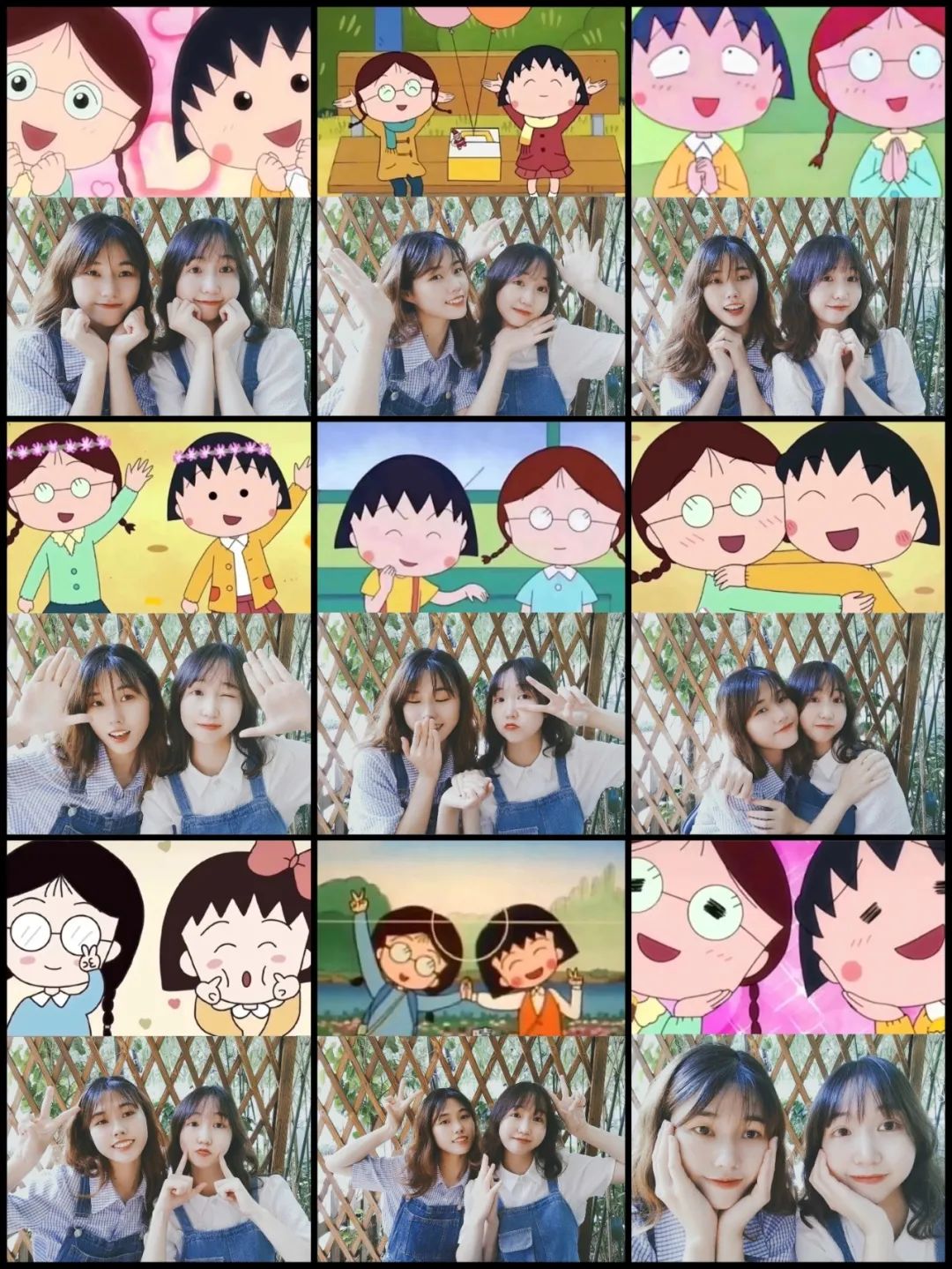 闺蜜九宫格自拍合照!pose这样摆最好看!__财经头条