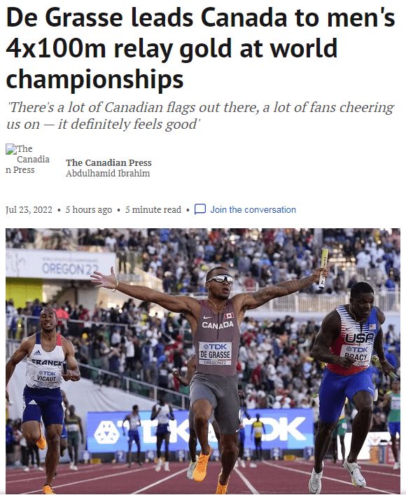 补刀美国最后一棒交接不干净德格拉塞破坏他们派对真爽