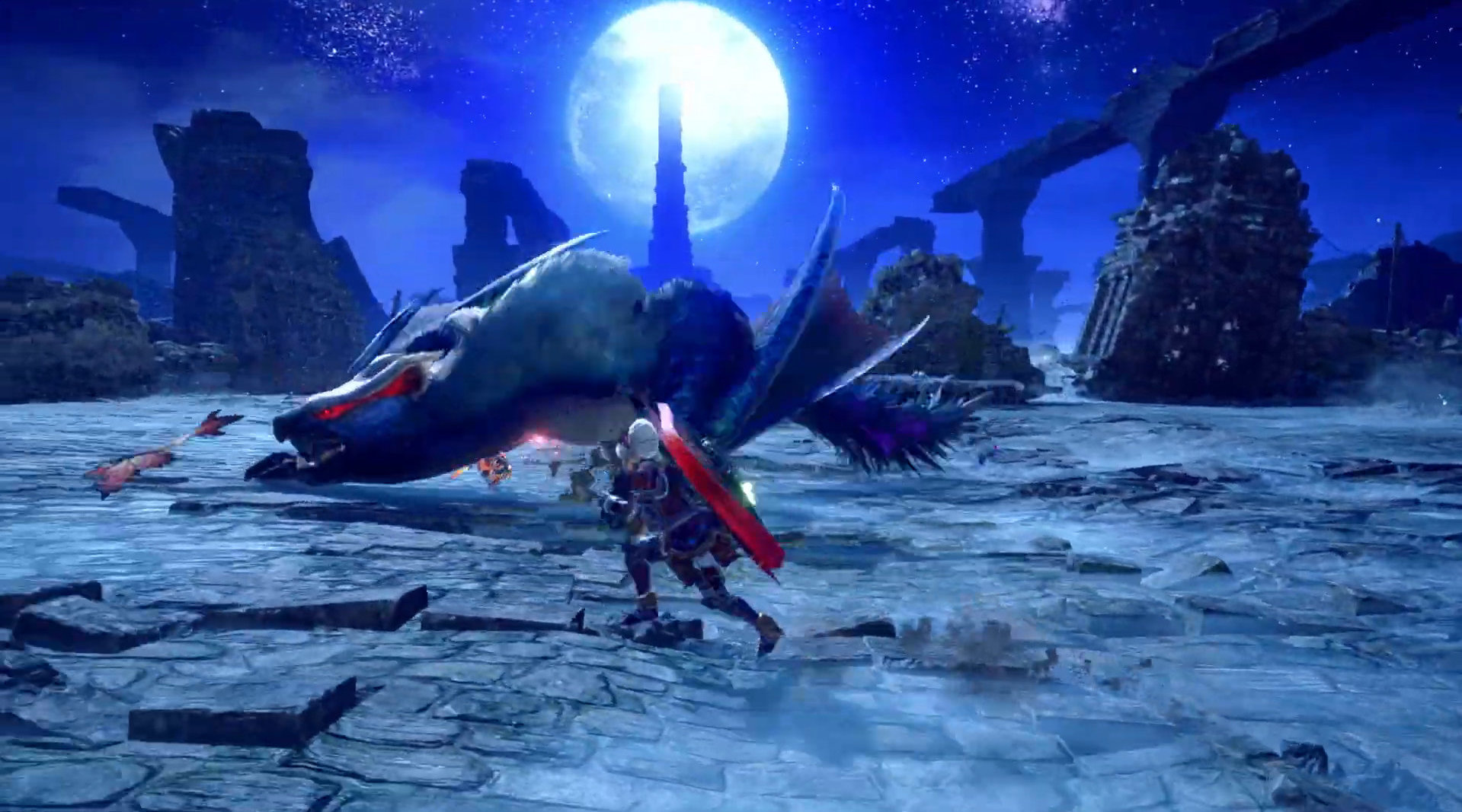 capcom公布了怪物猎人崛起曙光的月迅龙战斗实机视频和前几天在sdcc