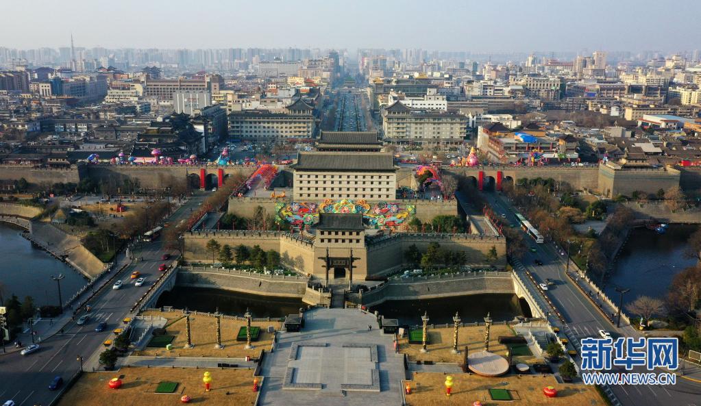 西安城墙永宁门。 新华社记者 刘潇 摄