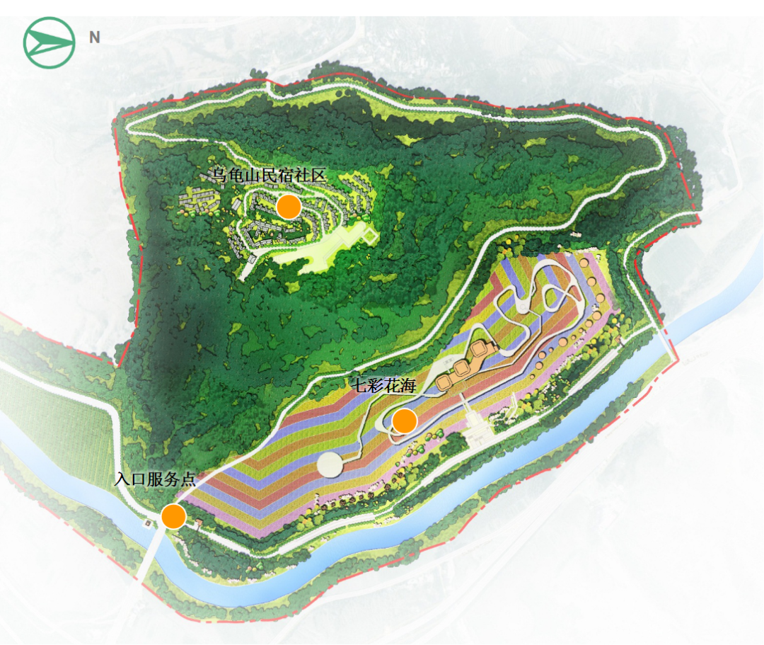 游客在小清河不仅可以泡温泉,看七色花海大地景观,梯田景观,还可以