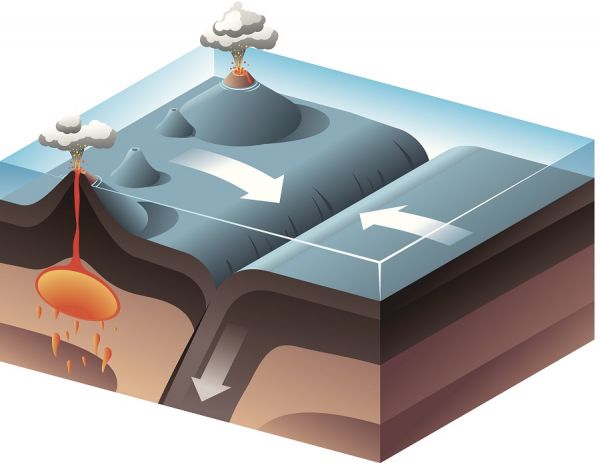 图片说明: “地幔雨”通过火山喷发和深海热泉等现象被带回地表，由此使地幔和地表之间的深部水循环处于平衡状态。（视觉中国）