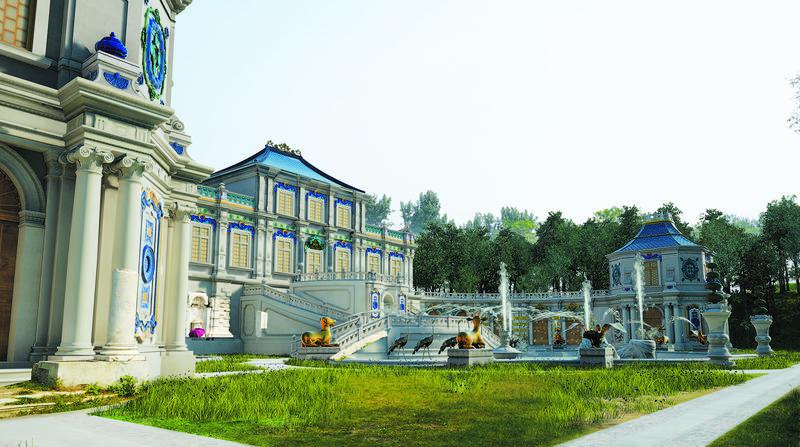 谐奇趣(上图为数字复原图,下图为实景图).