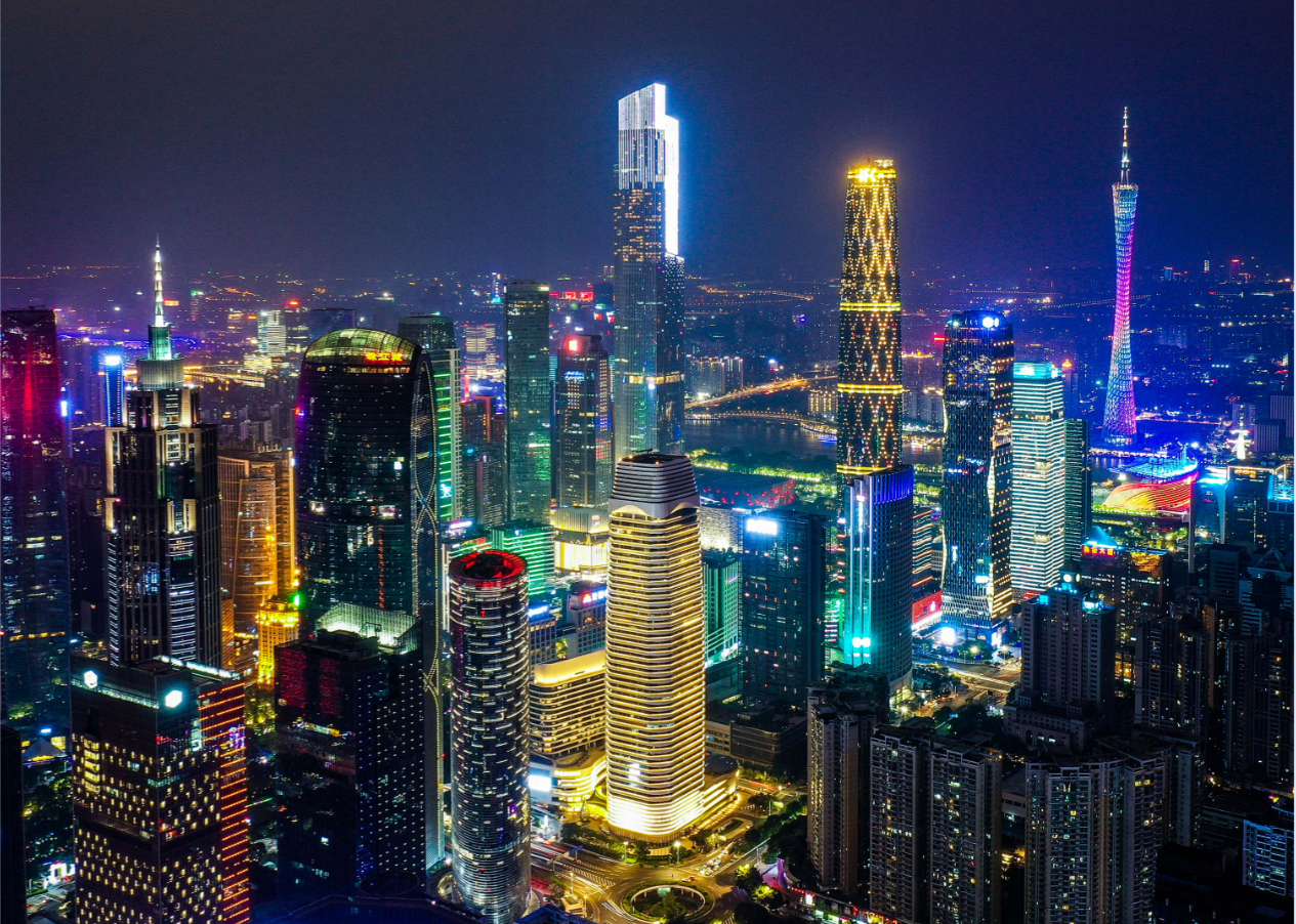 广州市珠江新城夜景.