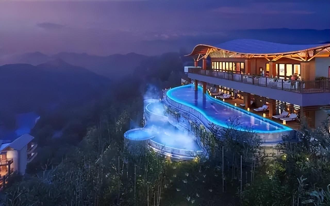 广东一顶级网红十字水度假村,畅游悬崖泳池 泡池,重