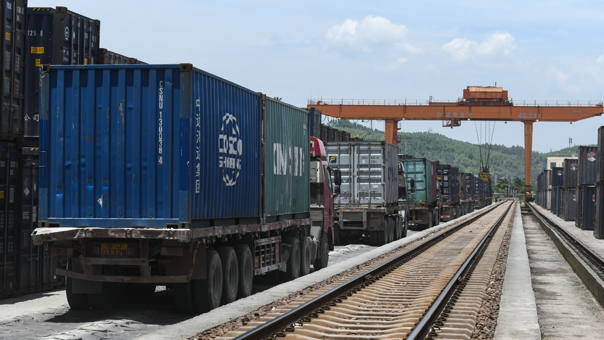 西部陆海新通道桂东铁海联运班列货物发送量大幅增长|货运|无人机|集