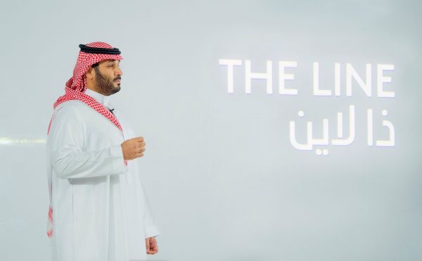 2021年1月，沙特王储穆罕默德发布“线形城市”项目。（路透社资料图）