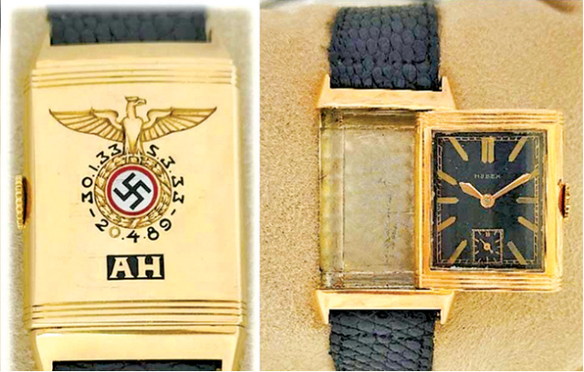被拍卖的希特勒腕表。图自《逐日新闻报》