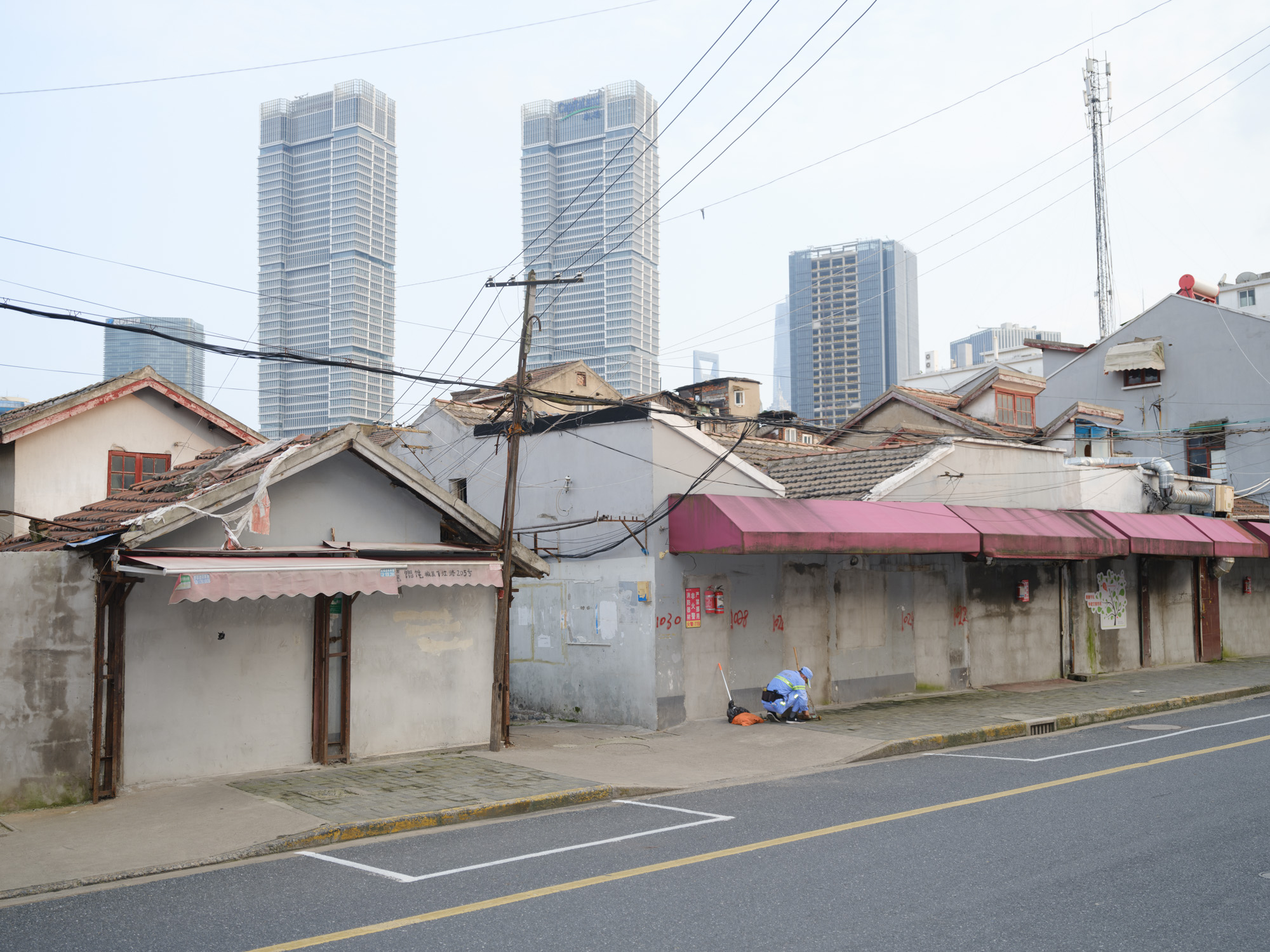 2021年，上海面臨拆除的弄堂。