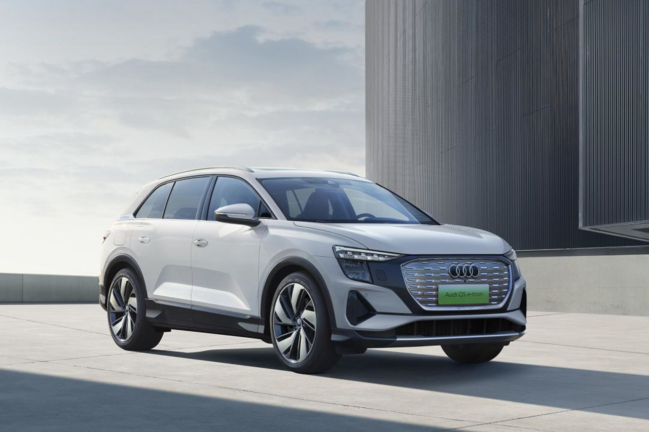 作为奥迪首款基于纯电平台打造的国产suv,奥迪q5 e-tron共推出5款车型