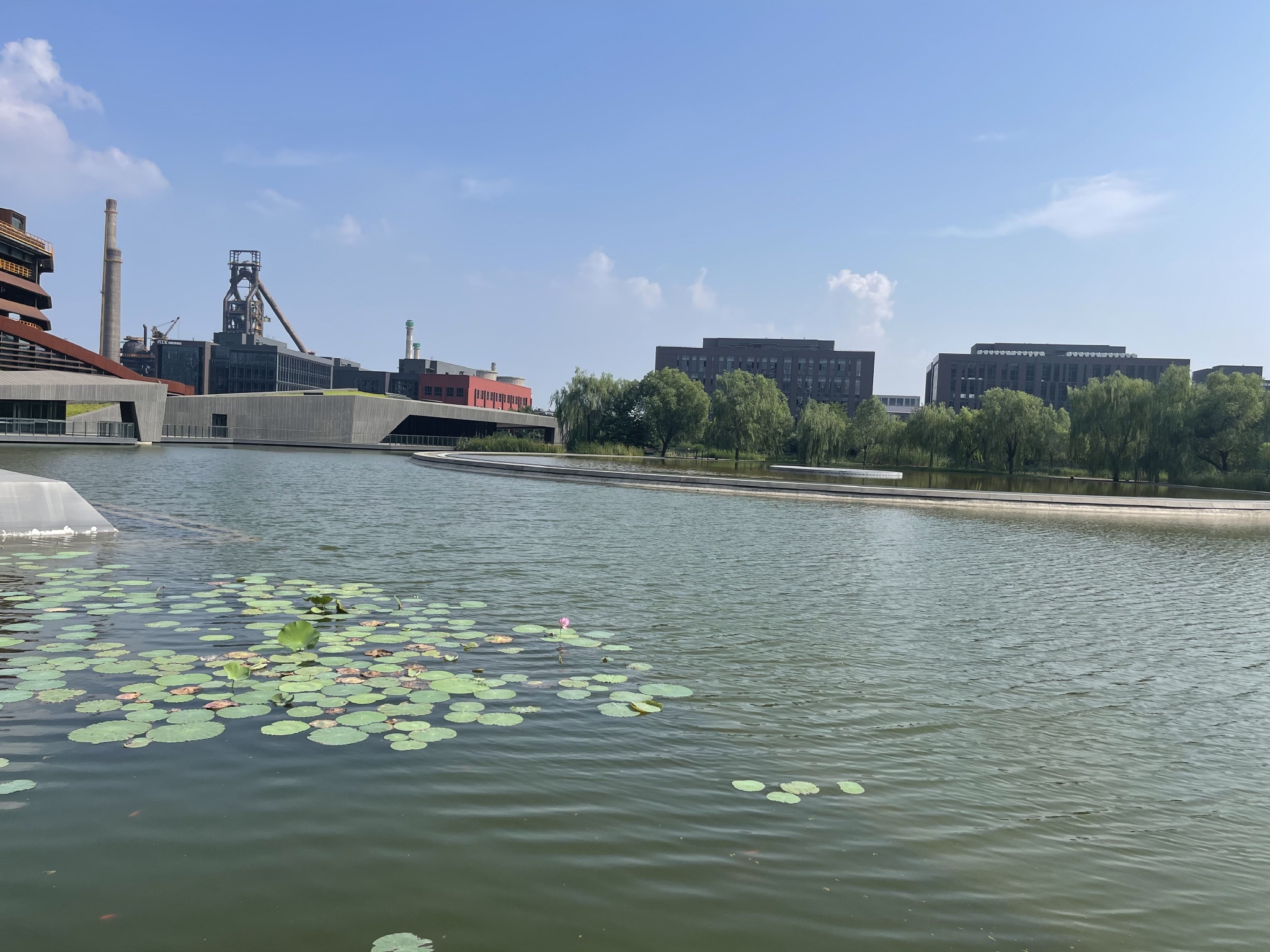 首钢园秀池具备水源调蓄功能.新京报记者 吴婷婷 摄