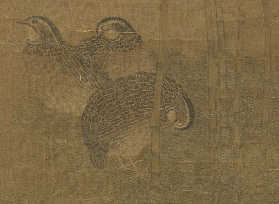 明 张羽 瑞谷图 轴(局部) 台北故宫博物院藏