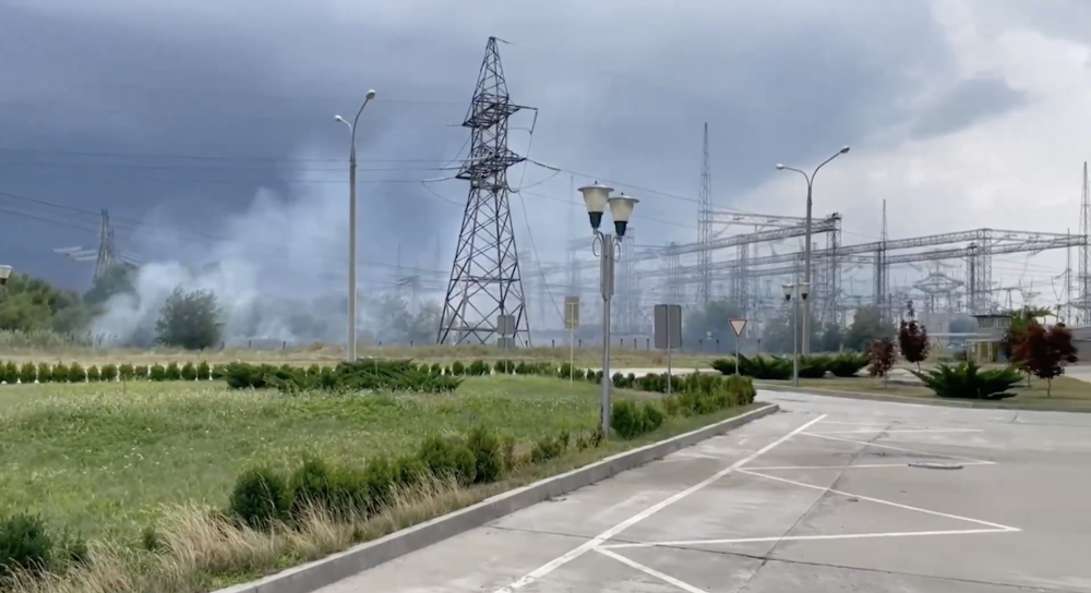 扎波罗热核电站。视频截图