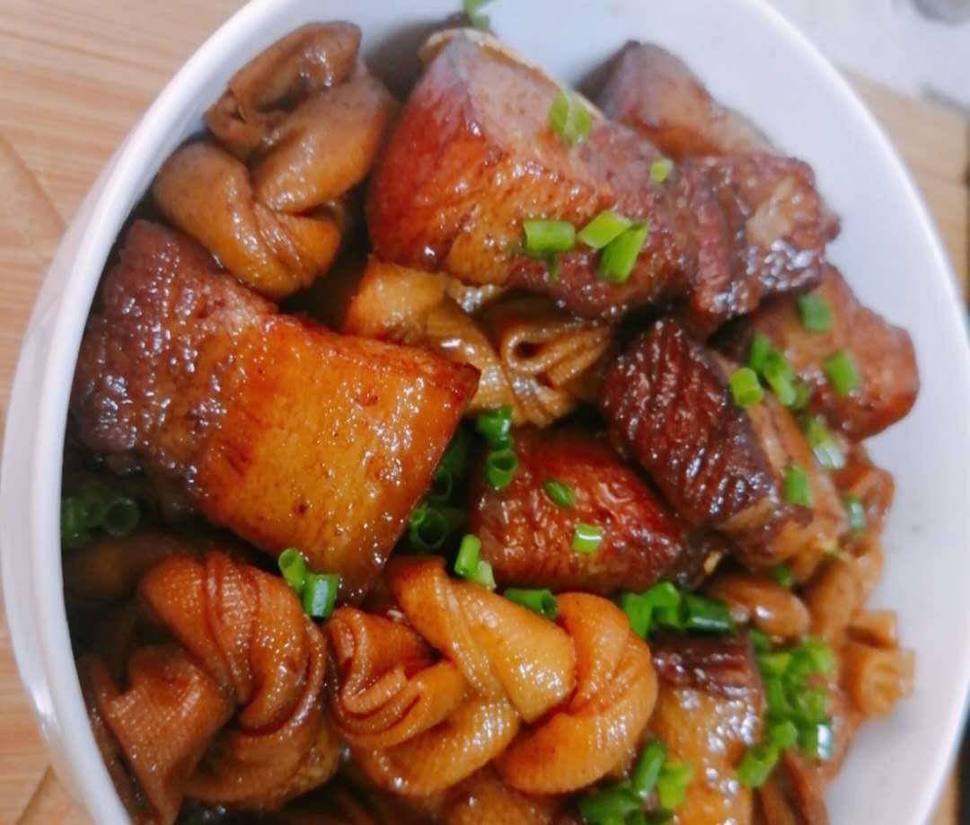 百叶结烧五花肉,方法简单,想吃就做,老少皆宜|百叶结|红烧肉|五花肉