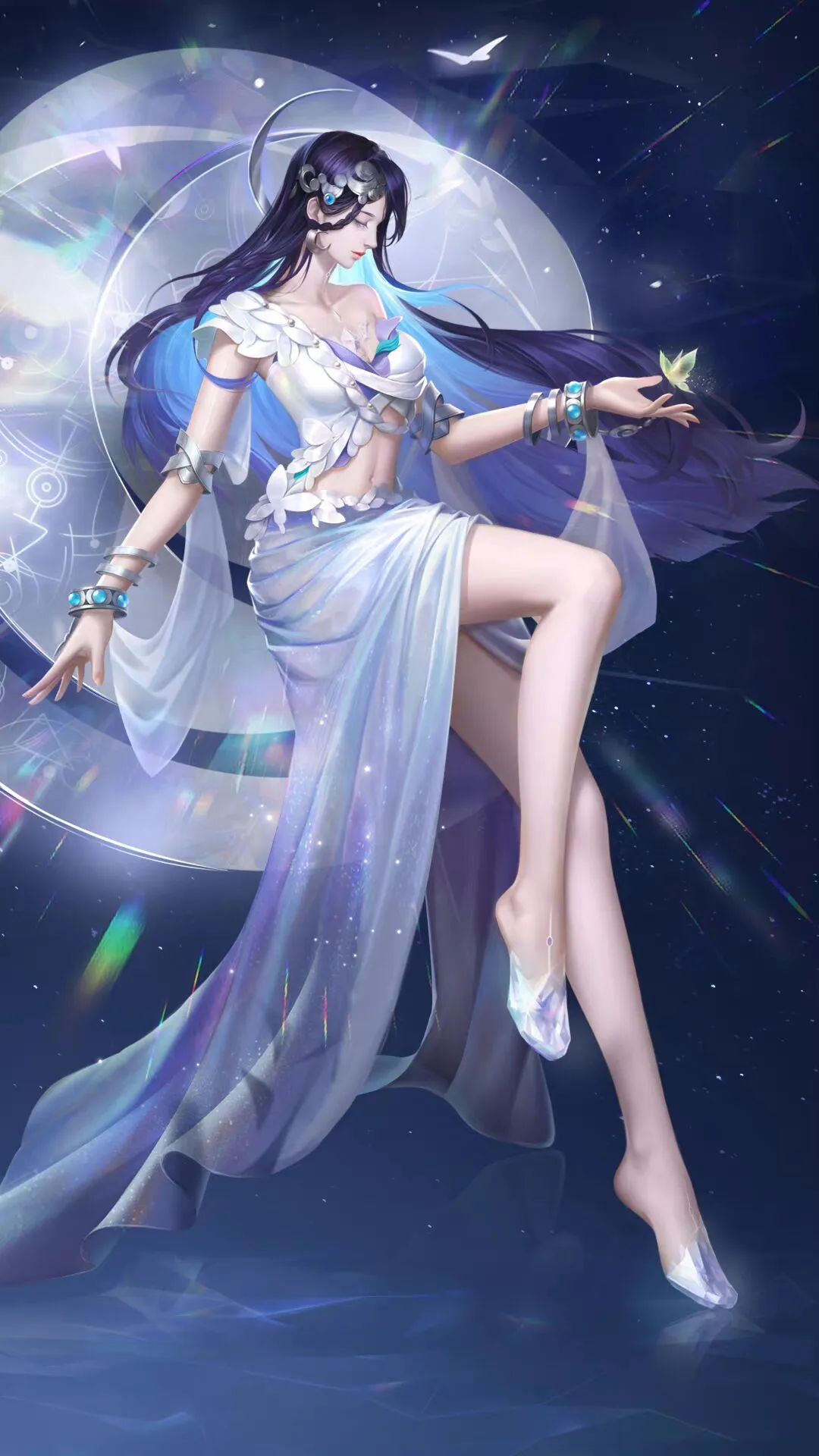 王者荣耀·终于上线一位超级大长腿女新英雄,原皮自带传说皮肤的特效.