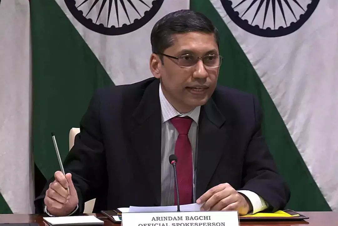 印度外交部发言人阿林丹·巴奇 视频截图