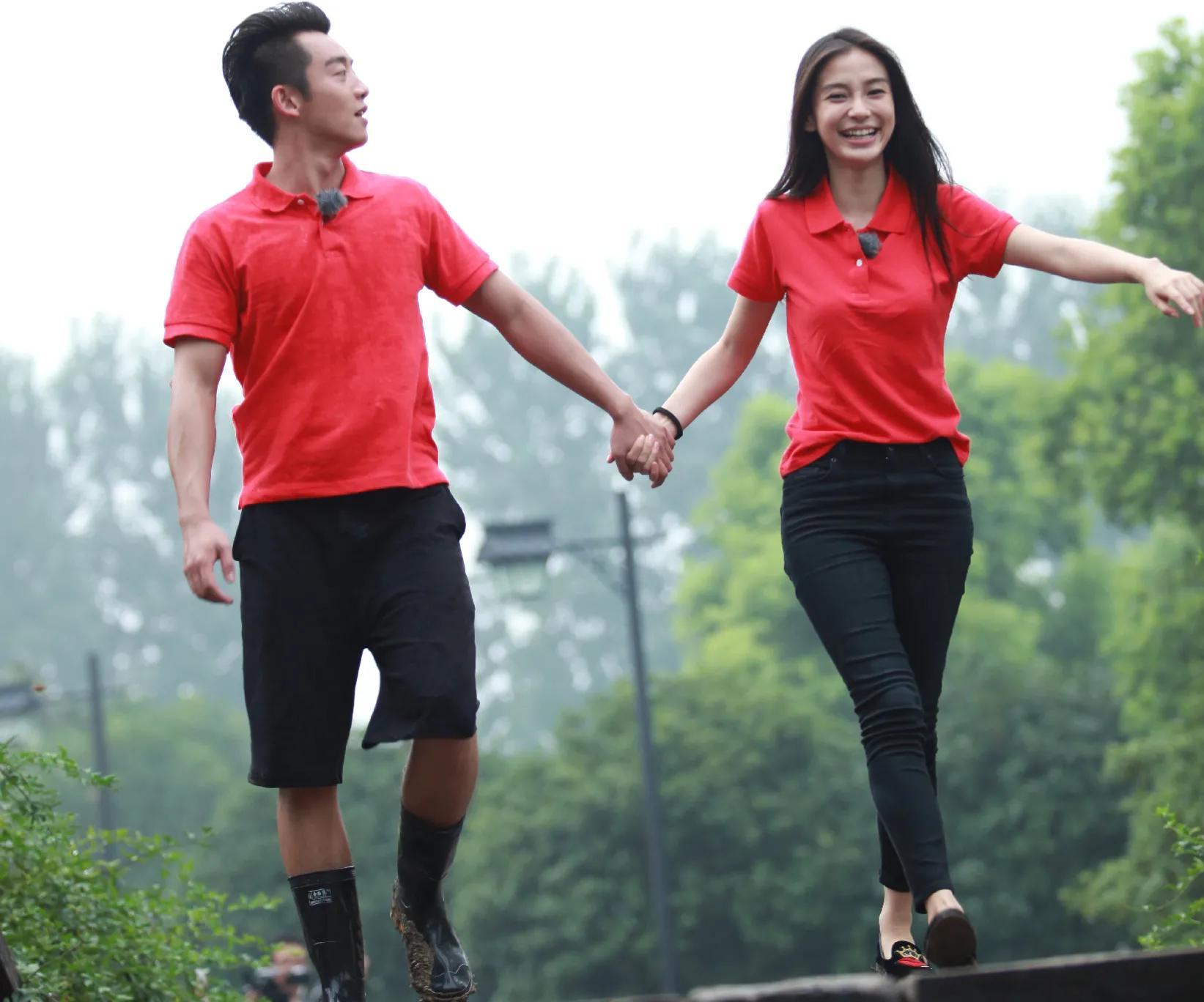 杨颖angelababy在跑男中的快乐出名游戏两不误