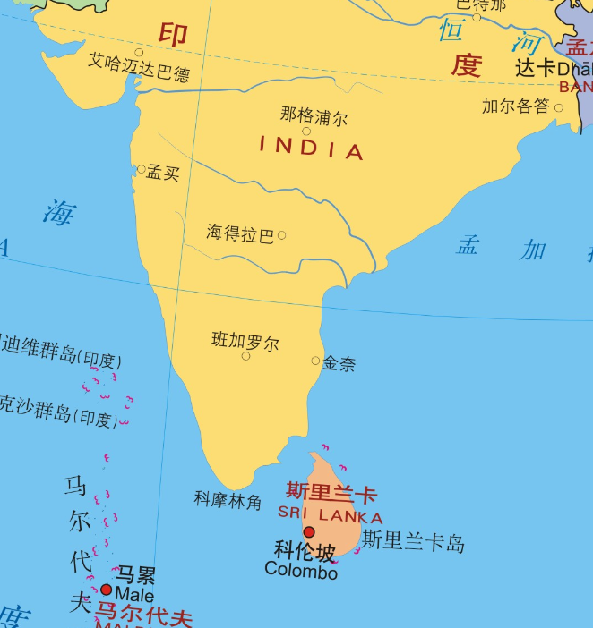 斯里兰卡世界地图位置图片