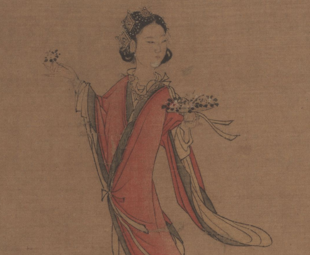 盘起了长长的头发宫女图(笔耕园-南宋 刘松年穿上了白色的长裙隔壁家