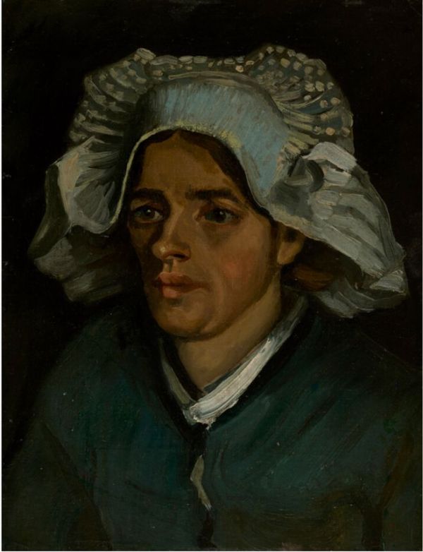 文森特·梵高在职业生涯较早时期创作的画作《农妇头像》（资料图片）