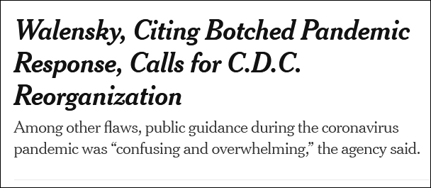 美CDC承认：新冠疫情应对“未达预期”，将彻底整改