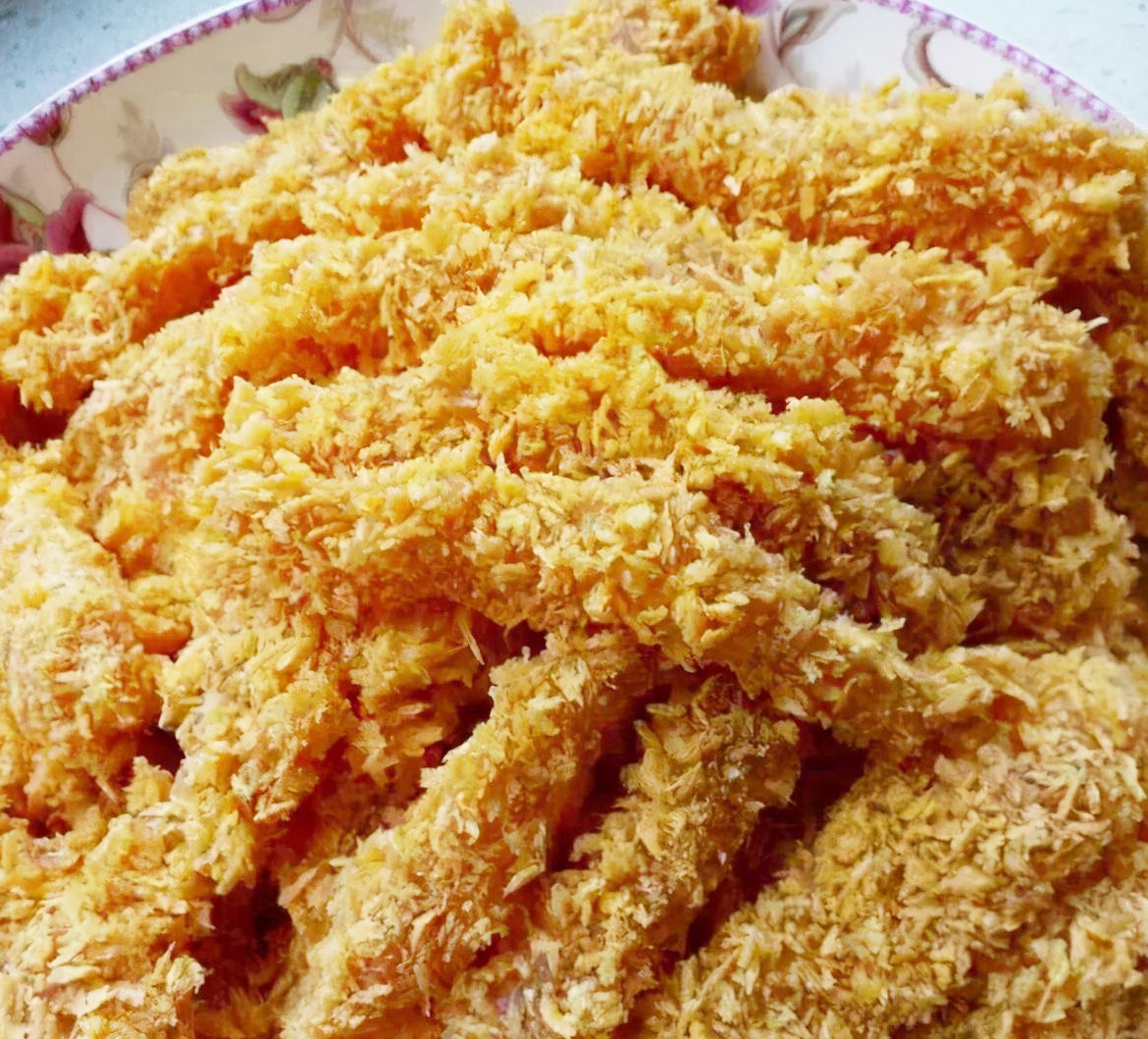 无骨香酥炸鸡柳,做法原来如此简单,3个关键步骤,学会可以开店|鸡柳|腌