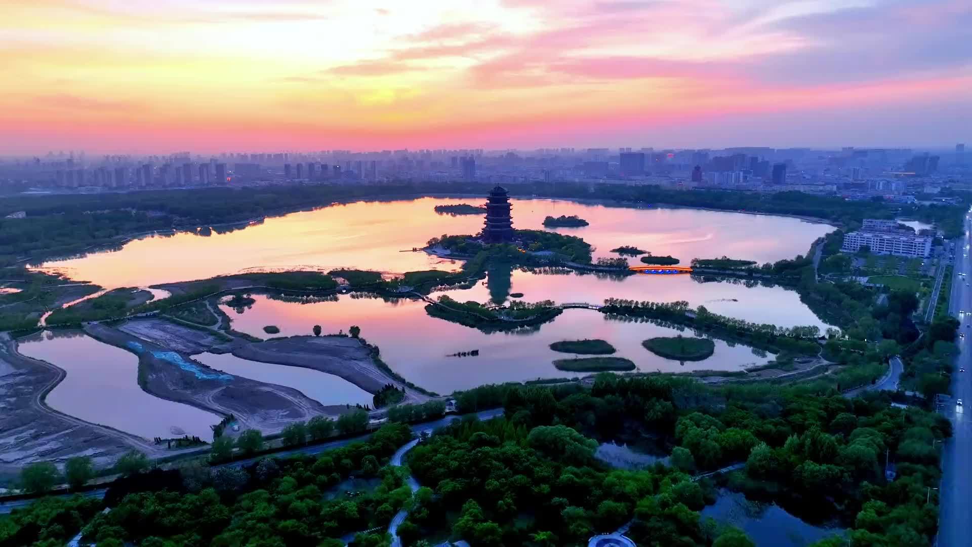 滨州旅游丨黄河楼·傍晚