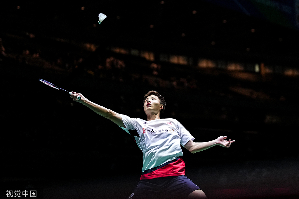 石宇奇在比賽中。