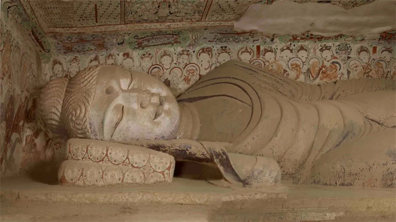 莫高窟第158窟 涅槃像(4/5比例复制)(中唐)