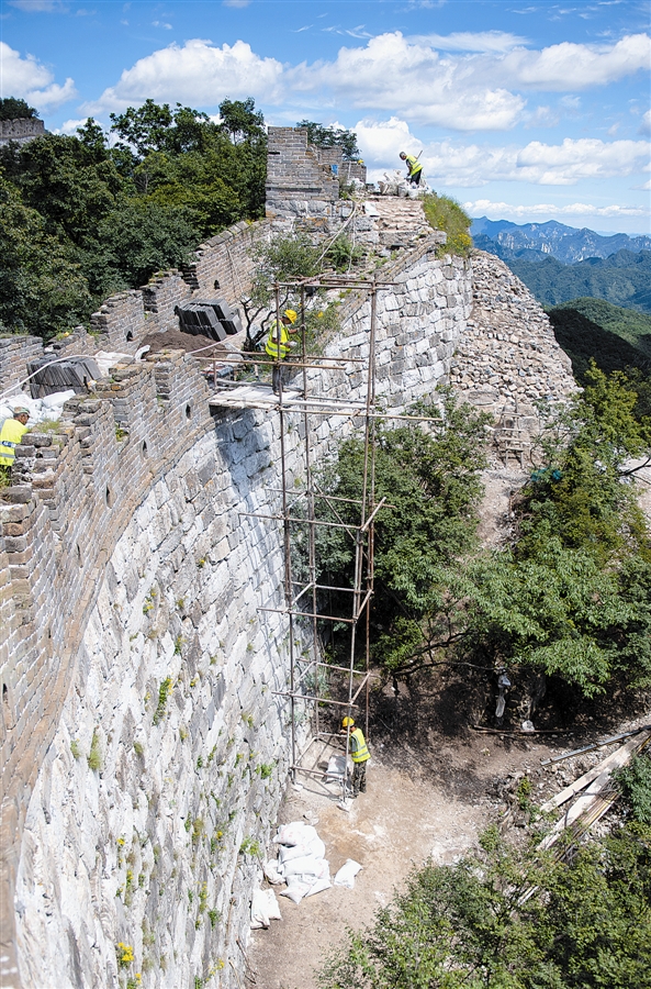 箭扣长城修缮的"新"与"旧"|箭扣长城|北京市_新浪新闻