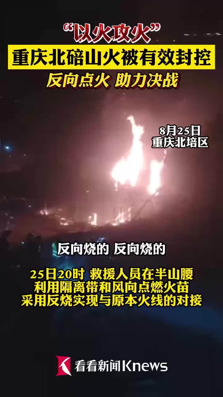 视频｜“以火攻火” 重庆北碚山火被有效封控|山火|火线|重庆市_新浪新闻