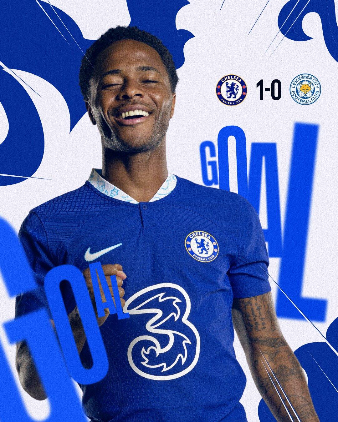 斯特林兜射破门!十人切尔西1-0莱斯特城|首球|斯特林|切尔西_新浪新闻