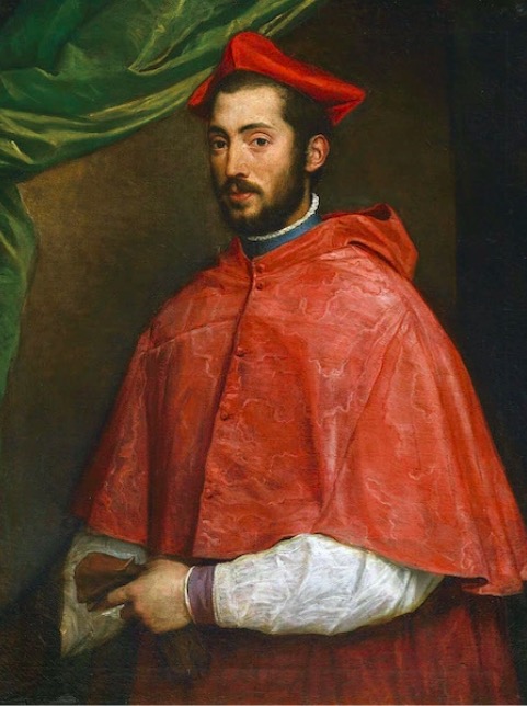 提香,《红衣主教亚历山德罗·法尔内塞》,约1545-1546年,布面油画
