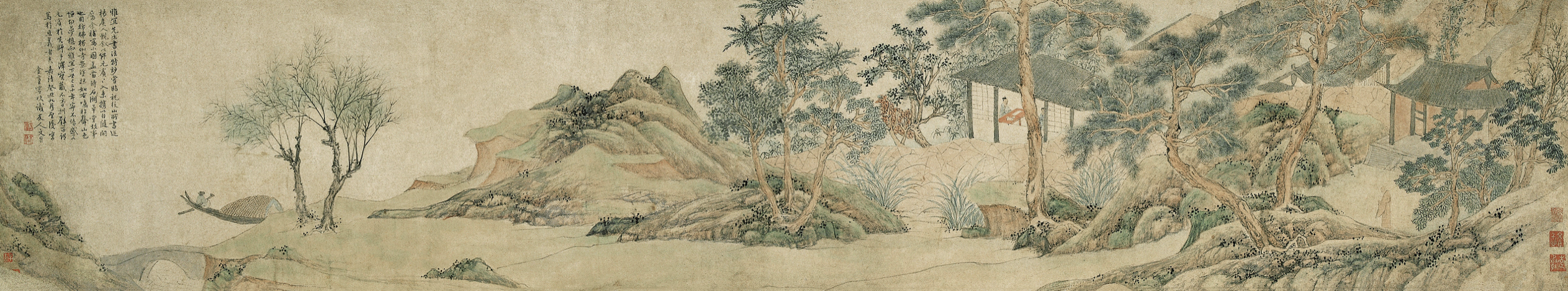 谢环《杏园雅集图》近20年首次外借,辽博新展"人·境"|杏园雅集图