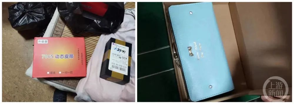 廖某制作的偷拍设备,伪装成皮带和女士皮包./福建警方