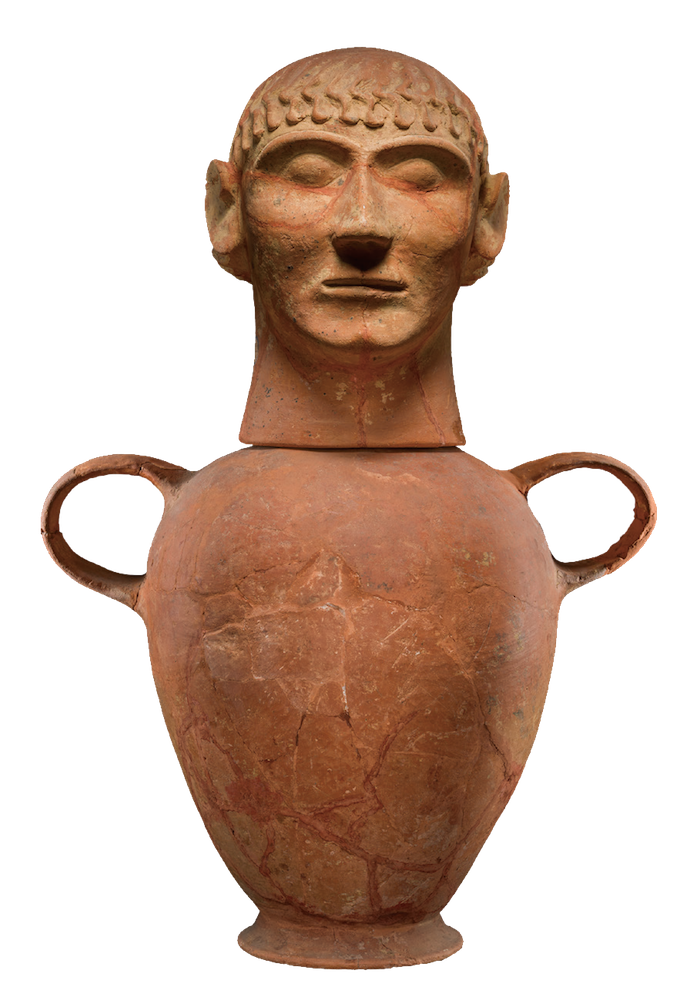 带盖卡诺匹斯罐,陶,公元前7世纪晚期丨公元前6世纪早期,博洛尼亚市立