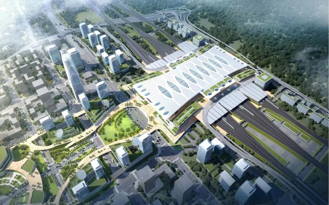 重庆东站枢纽新城规划效果图(局部).市住房城乡建委供图