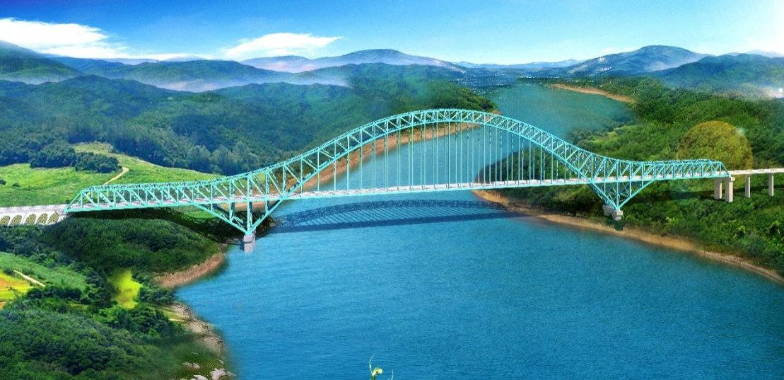 西宁至成都铁路尖扎黄河特大桥效果图 新华网 图