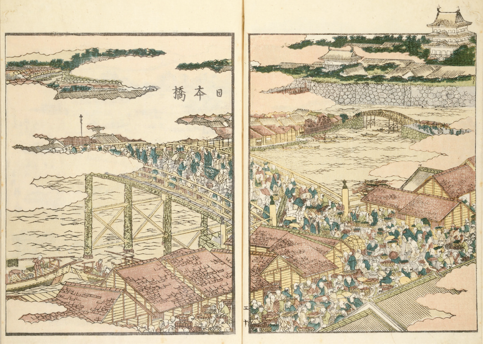 日本桥幕府时代江户城的市井风情