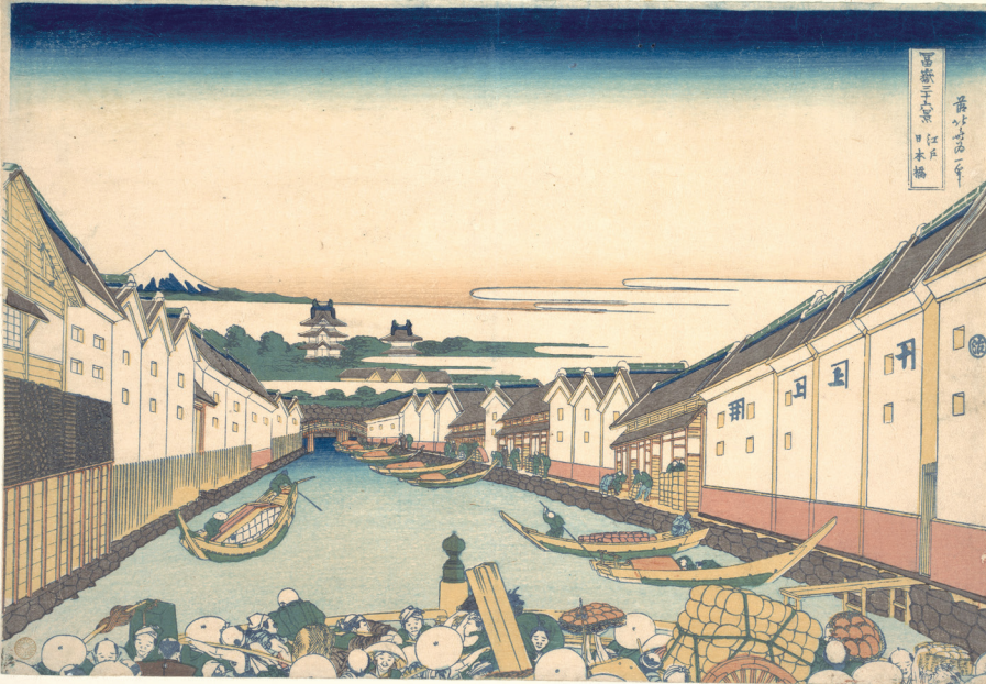 日本桥幕府时代江户城的市井风情