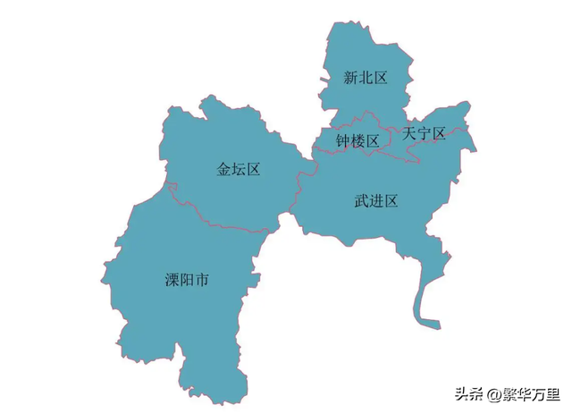 常州市的区划调整江苏省的第5大城市为何有6个区县