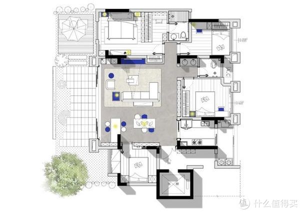 难怪越来越多人买“大横厅”户型，或许只有尝试过，才知道住起来有多爽休闲区蓝鸢梦想 - Www.slyday.coM