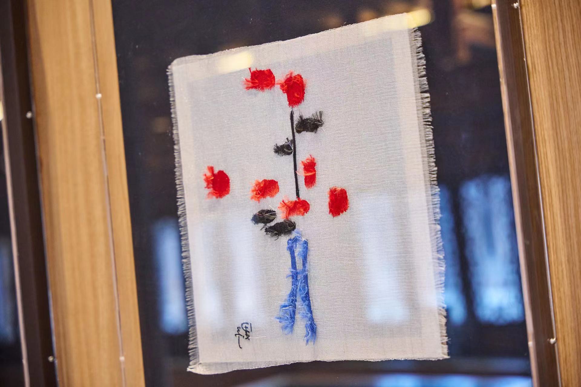 根据刘野作品制作的缂丝(背面)